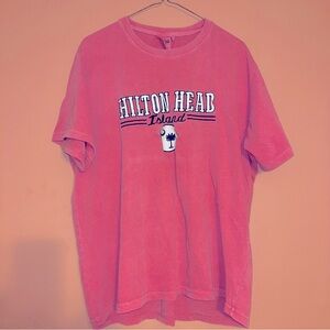 vintage Y2K Hilton Head South Carolina Embroidered Shirt XL Tourist Beach Summer